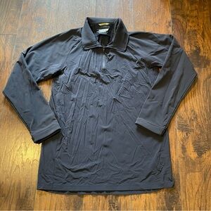 Men's Black Long Sleeve Shirt Jacket